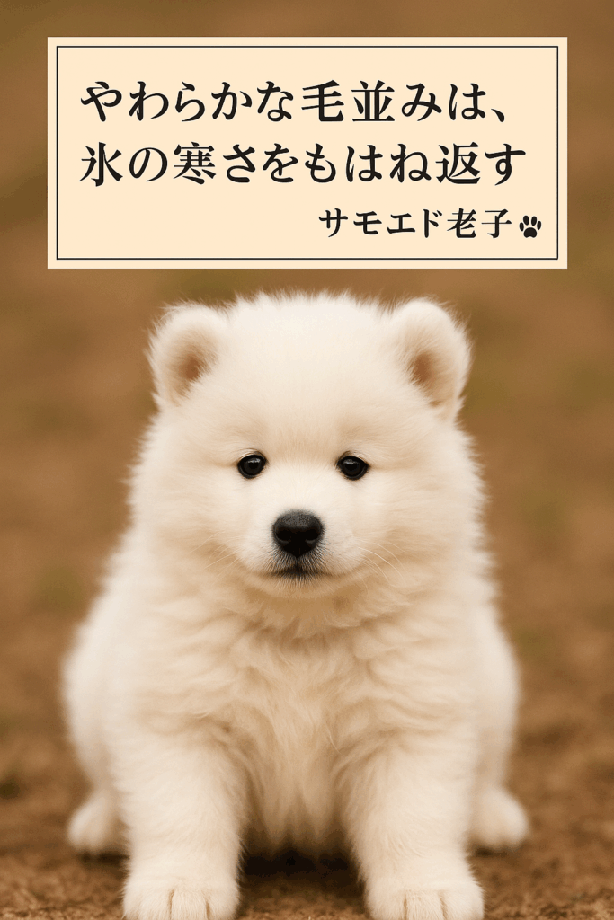 サモエド老子の言葉🐾
「柔よく剛を制す」
やわらかな毛並みは、氷の寒さをもはね返す